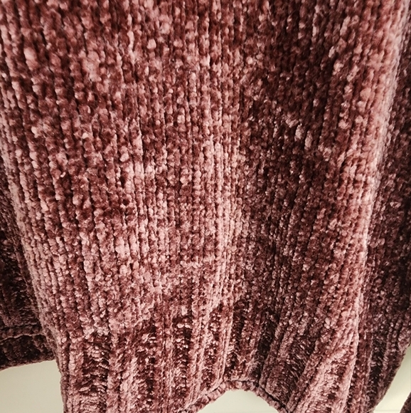 7 For All Man Kind Maroon Chenille Like Sweater Size Sm - Picture 3 of 7